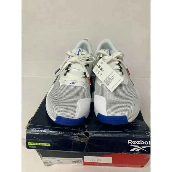 .1256 Reebok Men's Nanoflex TR 2.0 Cross Trainer, White/Cold Grey/Black, 12 - Picture 3 of 6